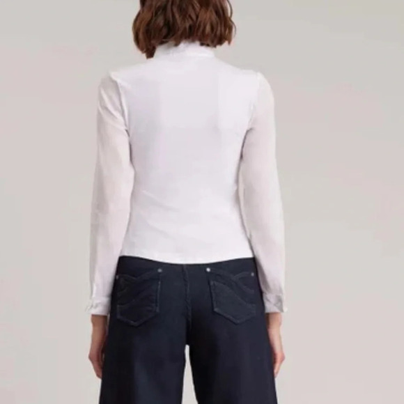 Anne Fontaine Ermine Shirt in White Size 42/US10 - Picture 12 of 16